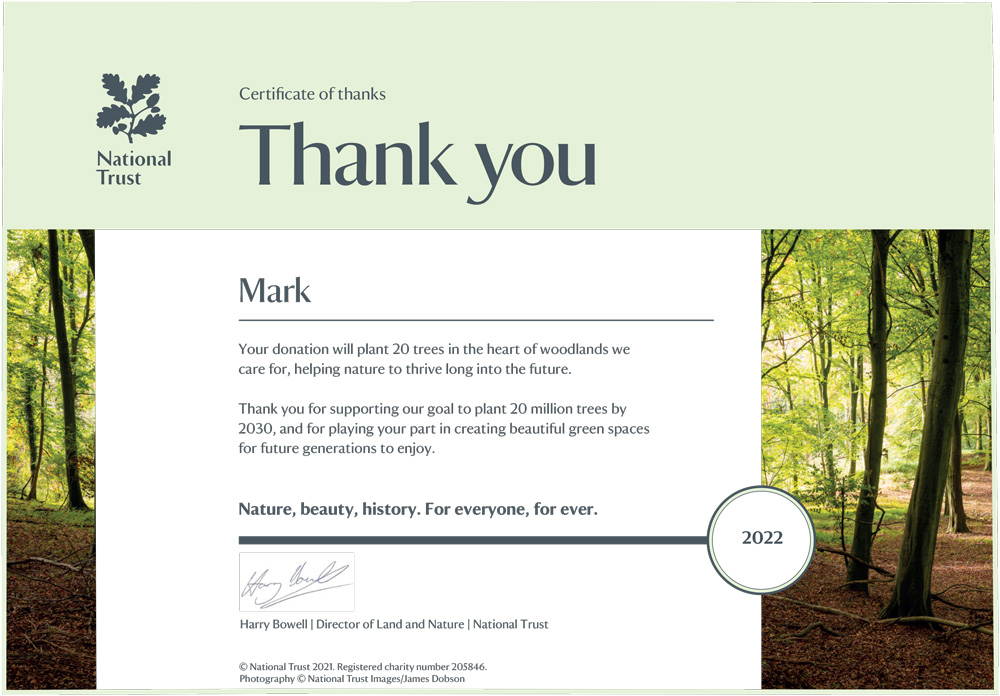 Plant a Tree Certificate Mark